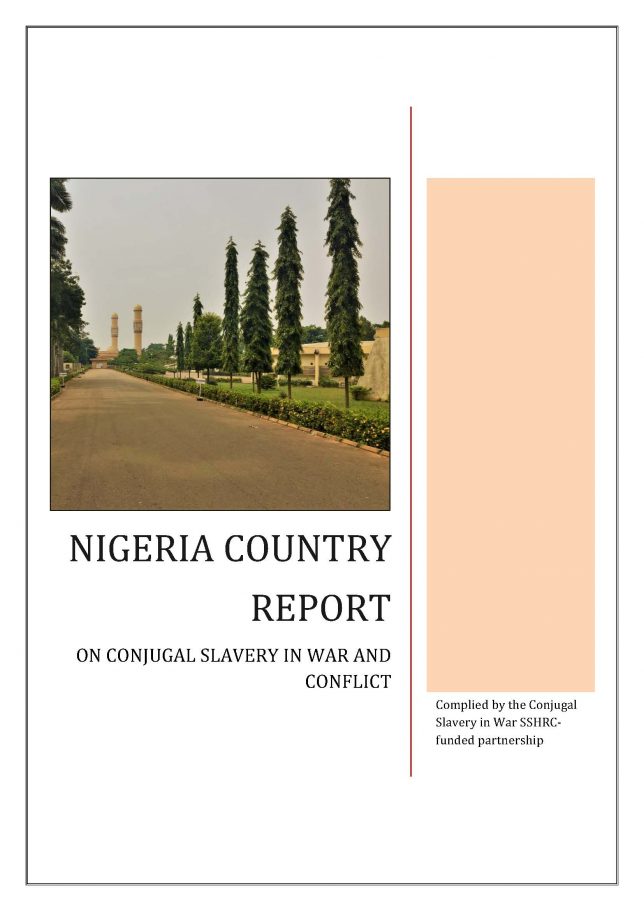 Newly Published! Nigeria Country Report Conjugal Slavery in War